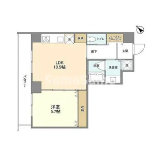 ウェルスクエア中目黒【8階】の間取り