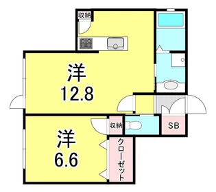 N-CUBE【3階】の間取り