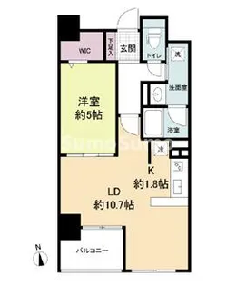 セレッソコート上本町EAST【7階】の間取り