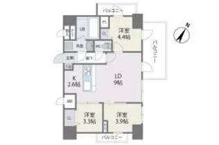 MODERN PALAZZO天神南Ⅱ【10階】の間取り