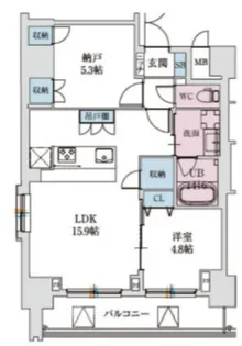 スプランディッド上本町WEST【2階】の間取り