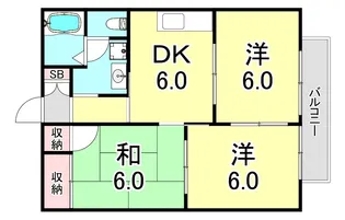 兵庫県神戸市須磨区車字霜ノ下【アパート】の間取り