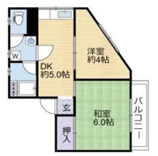 ダイヤハイツ板宿【3階】の間取り