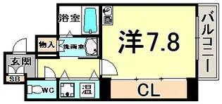 AXIS神戸みなと元町【4階】の間取り