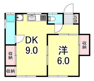 佐伯文化【2階】の間取り