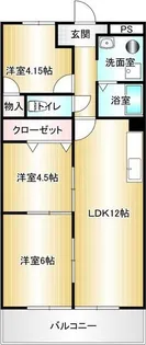 兵庫県明石市小久保1丁目【マンション】の間取り