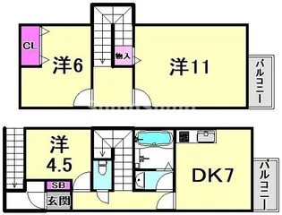 3DKの間取り画像