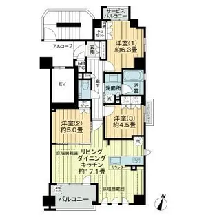 ワコーレフェリズ西岡本【2階】の間取り
