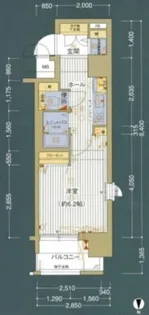 大阪府大阪市中央区南新町2丁目【マンション】の間取り