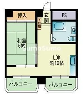 福岡県福岡市中央区薬院2丁目【マンション】の間取り