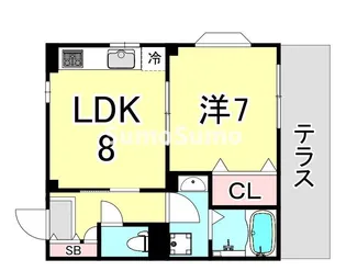 兵庫県西宮市甲風園3丁目【マンション】の間取り