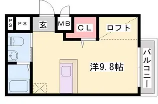 アリスコート上ノ丸【3階】の間取り