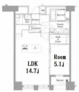 エンクレスト呉服町【13階】の間取り