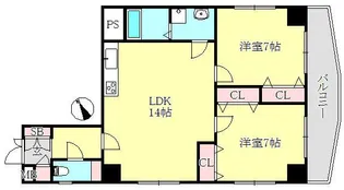 兵庫県神戸市中央区元町通5丁目【マンション】の間取り