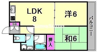 エスパシオ塚口【1階】の間取り
