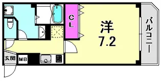 シュマンセプト神戸【1階】の間取り