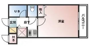 シャトラン弓木三番館【3階】の間取り