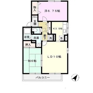 兵庫県神戸市須磨区大手町5丁目【アパート】の間取り