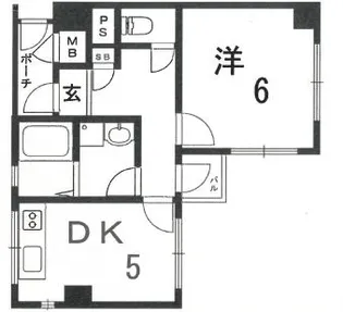 兵庫県神戸市長田区松野通1丁目【マンション】の間取り