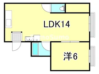 双葉マンション【1階】の間取り