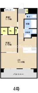 LIBTH上牟田EAST【4階】の間取り