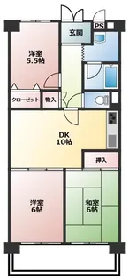 パレス朝霧ヶ丘【3階】の間取り