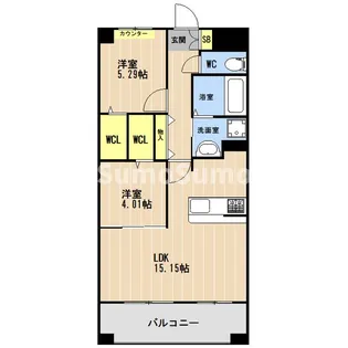 LIBTH上牟田WEST【2階】の間取り