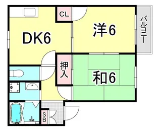 ファミール仁川Ⅱ【1階】の間取り