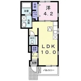 兵庫県西宮市上ケ原九番町【アパート】の間取り