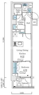 リビオメゾン東北沢【1階】の間取り