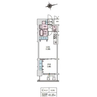スプランディッド上本町WESTⅡ【3階】の間取り