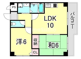 大阪府大阪市中央区上本町西5丁目【マンション】の間取り