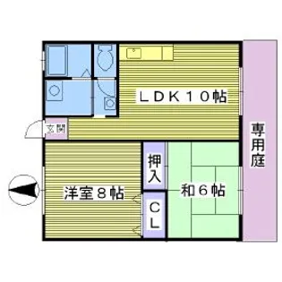 エルムハイツ【1階】の間取り