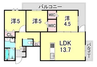 プレシャス小松【2階】の間取り