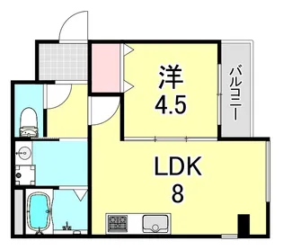 兵庫県神戸市兵庫区西多聞通2丁目【マンション】の間取り
