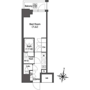 ミリアレジデンス広尾【10階】の間取り