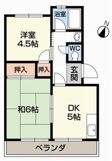 霞ヶ丘関西マンション【2階】の間取り