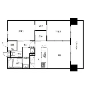 YAKUIN SQUARE【12階】の間取り