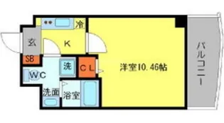 大阪府大阪市浪速区日本橋3丁目【マンション】の間取り