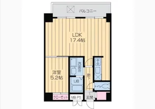 大阪府大阪市浪速区稲荷1丁目【マンション】の間取り