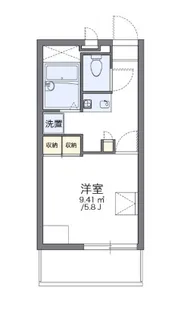 レオパレスクララ九条【2階】の間取り