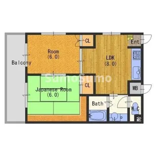 グリュックミリオンベル【1階】の間取り