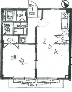 ハイツサンフラワー【2階】の間取り