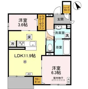 ドレ II【1階】の間取り