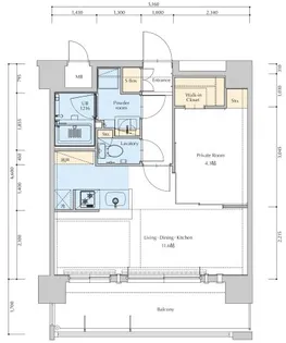 ネストピア博多グランドステージ【8階】の間取り