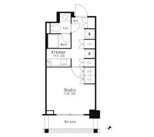 パークキューブ目黒タワー【2階】の間取り