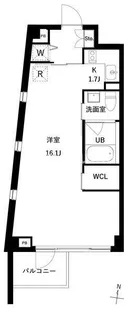 1Rの間取り画像