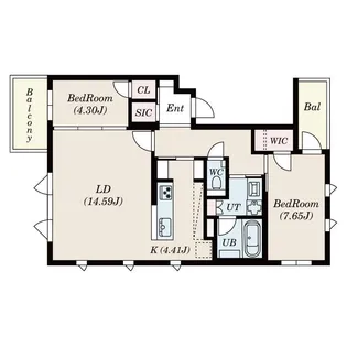 S-RESIDENCE平尾WEST【4階】の間取り