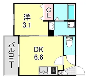 ココングランジュール芦屋西2【2階】の間取り