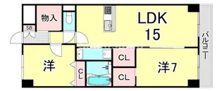 GROOVE上甲子園レジデンス【7階】の間取り